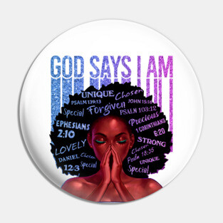 God Says I AM, Black Queen, Black Girl Magic, Melanin, Black Women, Black Mom Pin