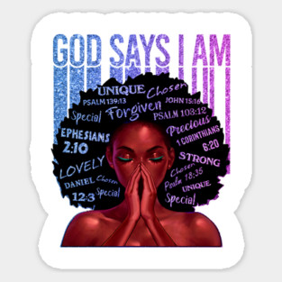 God Says I AM, Black Queen, Black Girl Magic, Melanin, Black Women, Black Mom Magnet