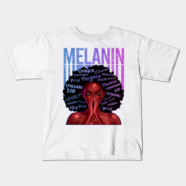 Melanin, Black Queen, Black Girl Magic, Melanin, Black Women, Black Mom Kids T-Shirt by UrbanLifeApparel