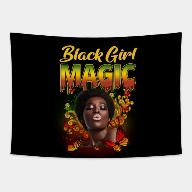 Black Girl Magic, Beautiful Black Woman, Black women, Black Queen Tapestry by UrbanLifeApparel