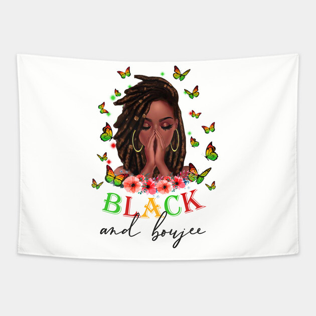 Black and Boujee,  Black Girl Magic, Black Women, Black Queen Tapestry by UrbanLifeApparel