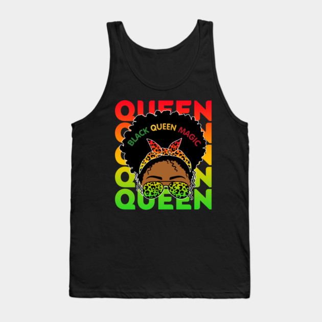 Black Queen Magic, Black Girl Magic, Black Queen, Black Women Tank Top by UrbanLifeApparel