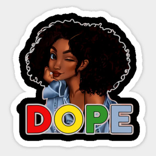 Unapologetically Dope, Black, Afro, Black History, Juneteenth, Black Woman Magnet