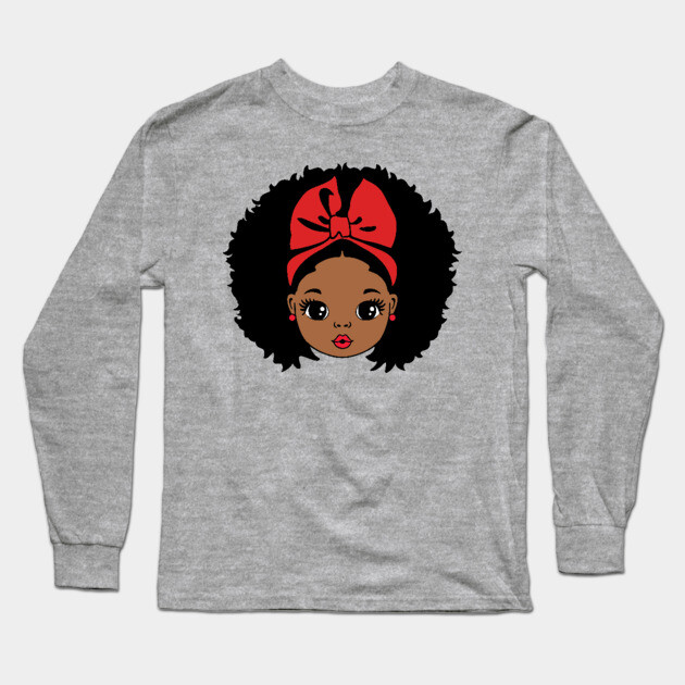 Pretty Black Girl, Black Girl Magic Long Sleeve T-Shirt by UrbanLifeApparel