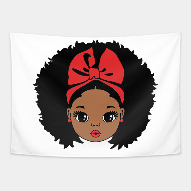 Pretty Black Girl, Black Girl Magic Tapestry by UrbanLifeApparel
