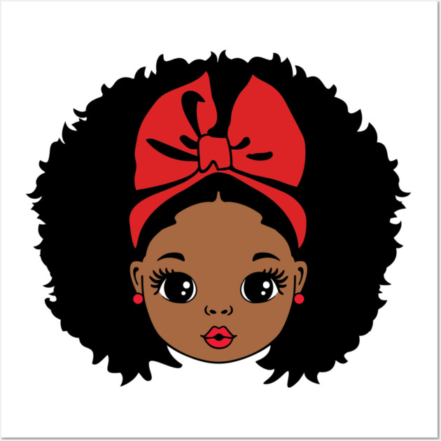 Pretty Black Girl, Black Girl Magic Wall Art by UrbanLifeApparel