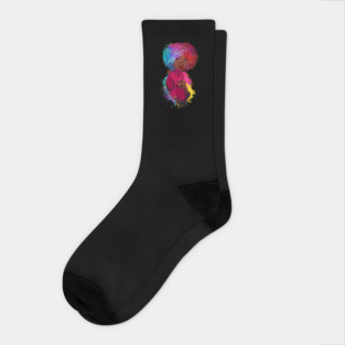 Colorful Black Woman, Black Girl Magic, Black Woman, Black Queen Socks