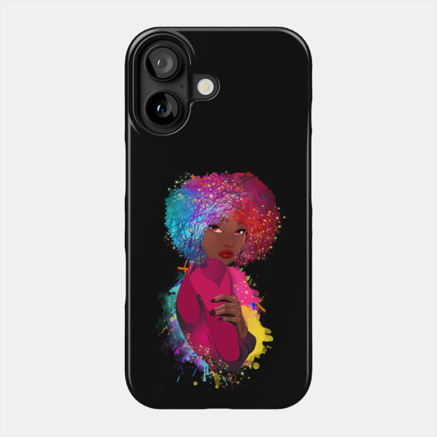 Colorful Black Woman, Black Girl Magic, Black Woman, Black Queen Phone Case by UrbanLifeApparel