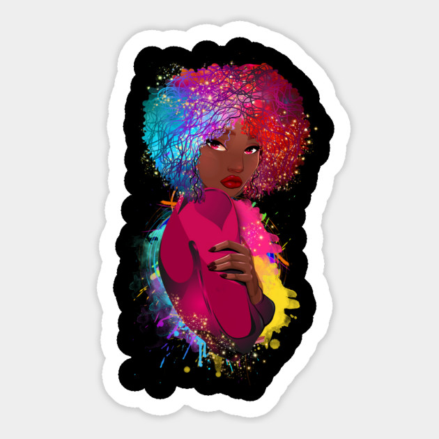 Colorful Black Woman, Black Girl Magic, Black Woman, Black Queen Magnet by UrbanLifeApparel