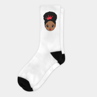 Pretty Black Girl, Black Girl Magic, black princess, black queen, Crown Socks