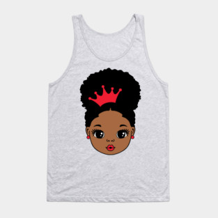 Pretty Black Girl, Black Girl Magic, black princess, black queen, Crown Tank Top
