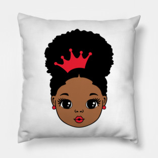 Pretty Black Girl, Black Girl Magic, black princess, black queen, Crown Pillow