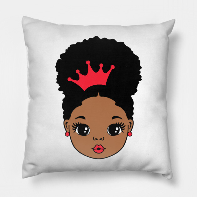 Pretty Black Girl, Black Girl Magic, black princess, black queen, Crown Pillow by UrbanLifeApparel