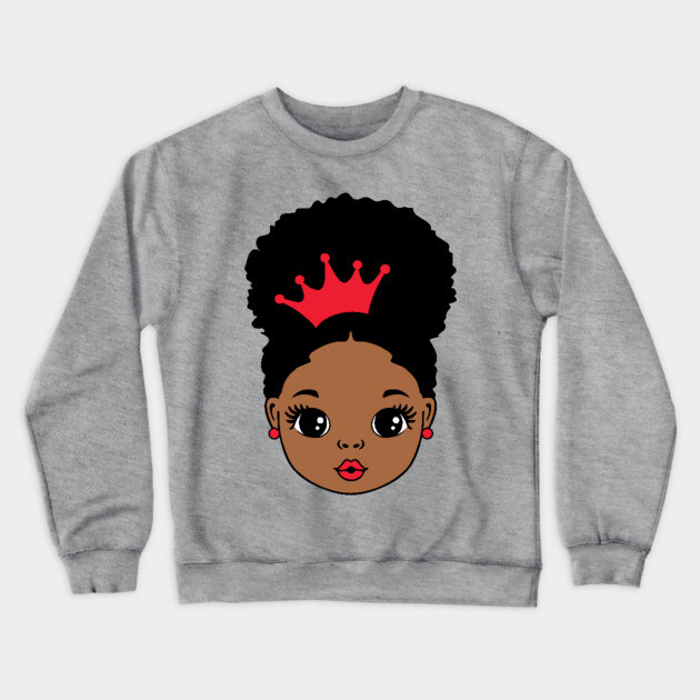 Pretty Black Girl, Black Girl Magic, black princess, black queen, Crown Crewneck Sweatshirt by UrbanLifeApparel