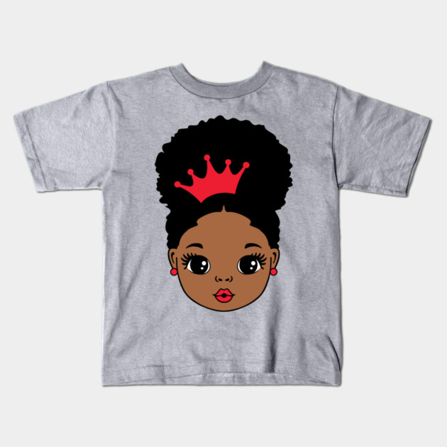 Pretty Black Girl, Black Girl Magic, black princess, black queen, Crown Kids T-Shirt by UrbanLifeApparel