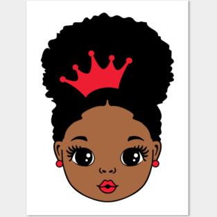 Pretty Black Girl, Black Girl Magic, black princess, black queen, Crown Posters and Art