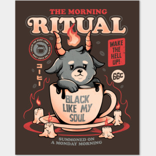 The Morning Ritual - Cute Baphomet Coffee Gift Posters and Art