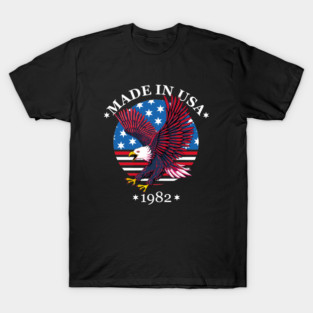 Made in USA 1982 - Patriotic National Eagle T-Shirt