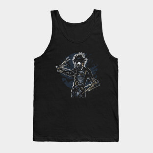 Gas Mask Scissorhands Tank Top