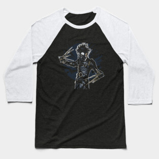 Gas Mask Scissorhands Baseball T-Shirt