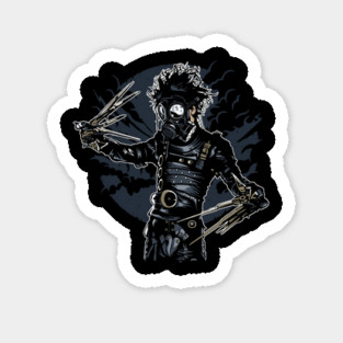 Gas Mask Scissorhands Sticker