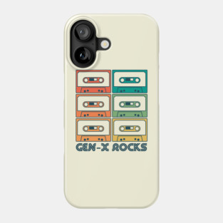 Gen X Rocks | Generation X Retro Rainbow Mix Tapes Phone Case