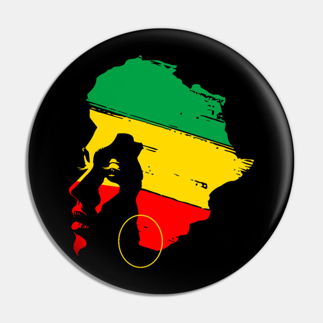 Black Woman, Africa, Black Queen, Black Girl Magic, Juneteenth Pin by UrbanLifeApparel