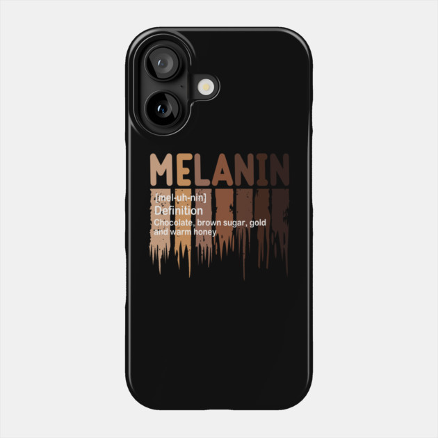 Melanin Definition, Black History, Black lives Matter Phone Case by UrbanLifeApparel