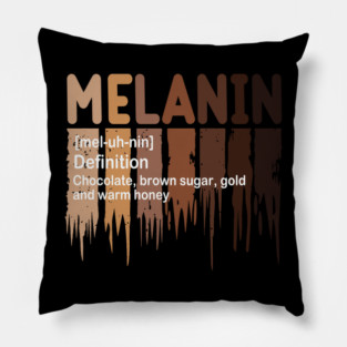 Melanin Definition, Black History, Black lives Matter Pillow