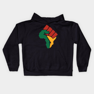 Black Power, Black Fist, Africa Fist, Black Lives Matter Kids Hoodie