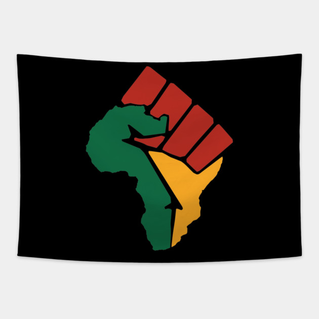 Black Power, Black Fist, Africa Fist, Black Lives Matter Tapestry by UrbanLifeApparel