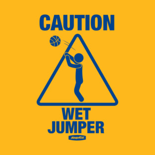 Caution Wet Jumper - Gold/Royal T-Shirt