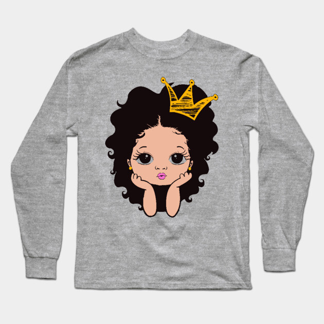 Pretty Black Girl, Black Girl Magic, Black Daughter Long Sleeve T-Shirt by UrbanLifeApparel