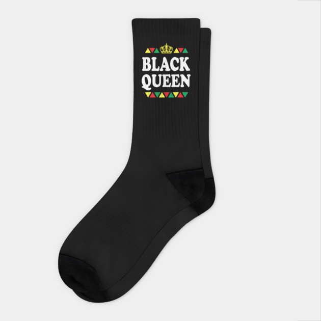 Black Queen, Black Women, Black Girl Magic Socks by UrbanLifeApparel