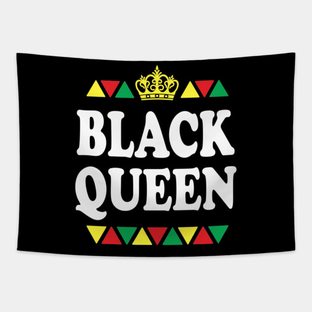 Black Queen, Black Women, Black Girl Magic Tapestry by UrbanLifeApparel