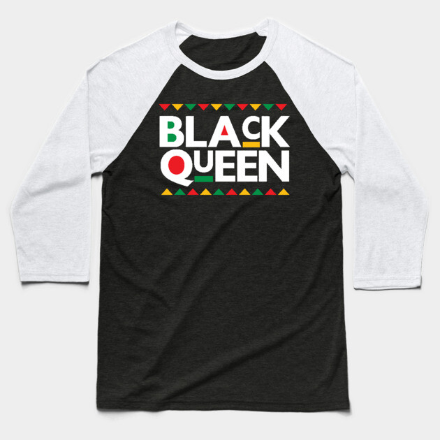Black Queen, Black Women, Black Girl Magic, Afrocentric Baseball T-Shirt by UrbanLifeApparel