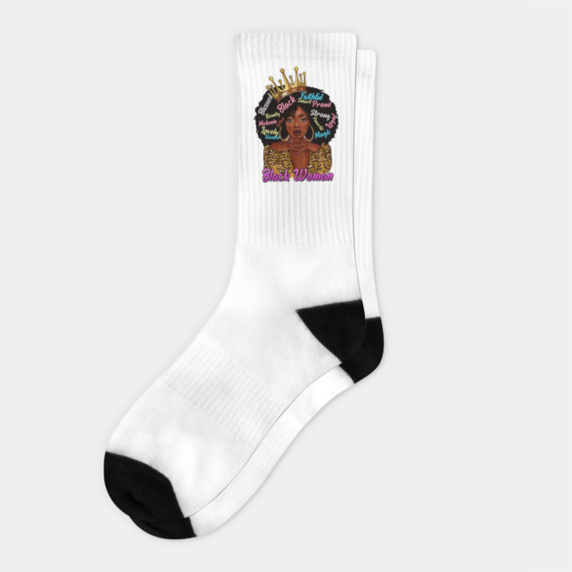 Black Woman,, Black Queen, Black Girl Magic, Sista Socks by UrbanLifeApparel