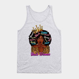 Black Woman,, Black Queen, Black Girl Magic, Sista Tank Top