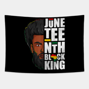 Juneteenth, Black King, Black Father, Black Man, Balck Lives Matter Tapestry