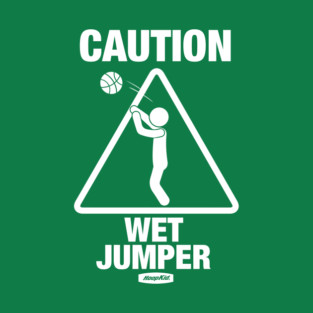 Caution Wet Jumper - Green/White T-Shirt