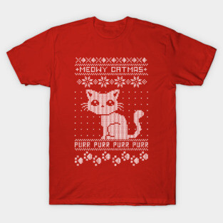 Meowy Catmas Ugly Christmas Sweater T-Shirt