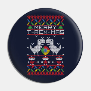 T-Rex-Mas Ugly Christmas Sweater Pin