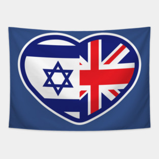 Israel UK Flags Tapestry