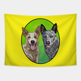 Red and Blue Tapestry