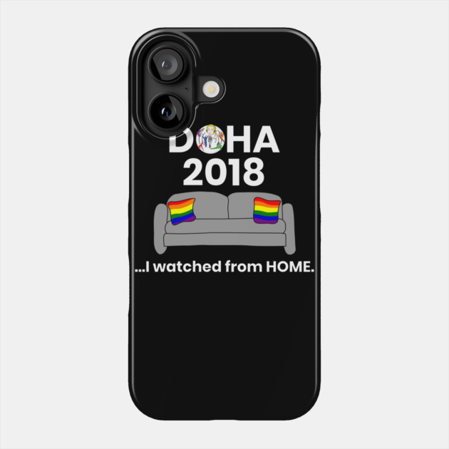 Doha...I Watched From Home (Dark) Phone Case by GymCastic