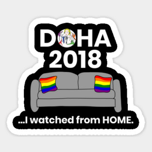 Doha...I Watched From Home (Dark) Magnet