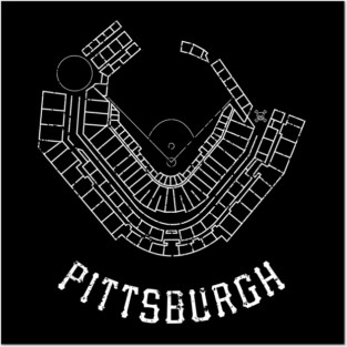 PNC Park - white Posters and Art