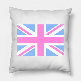 Union Jack Baby Pink Pillow