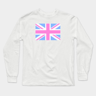 Union Jack Baby Pink Long Sleeve T-Shirt