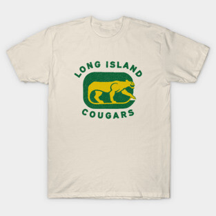 Defunct Long Island Cougars NAHL Hockey 1973 T-Shirt